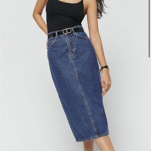 Reformation jayde high rise skirt 25